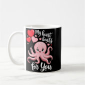 Mug Octopus With Heart Lloons My Heart Beats For You V (Gauche)