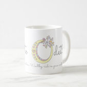 Mug ODETTE marquent avec des lettres le nom décoratif (Devant droit)