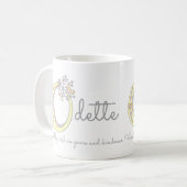 Mug ODETTE marquent avec des lettres le nom décoratif (Devant gauche)