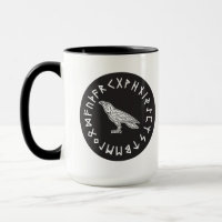 Odin Corbeau Corneille Mythologie Viking runes run