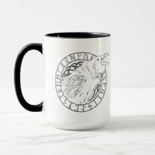 Mug Odin Corbeaux Huginn Muninn Cercle Runique Viking