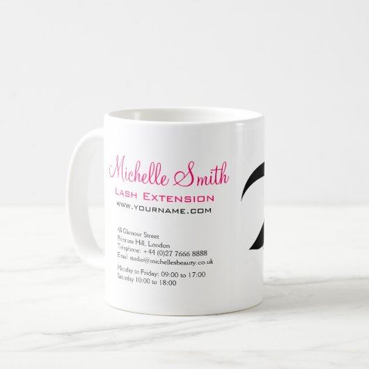 Mug OEil avec oeil, ouverture de la marque (Devant gauche)