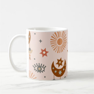 Mug Oeil céleste, lune, motif du soleil.