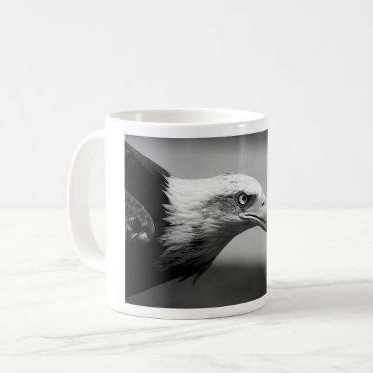 Mug Oeil d'aigle noir et blanc (Devant gauche)