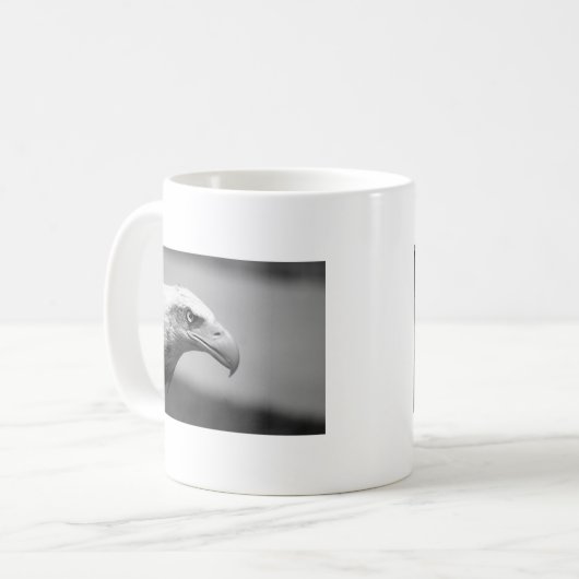 Mug Oeil d'aigle noir et blanc (Devant gauche)