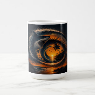 Mug Œil de la Vague – Surrealiste Coucher de Soleil av