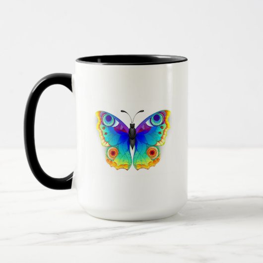Mug Oeil de paon arc-en-ciel (Gauche)