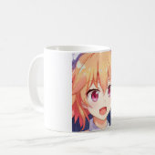 Mug Oeil de prune de fille aux cheveux gingembre Anime (Devant gauche)