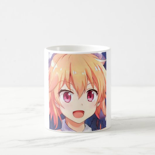 Mug Oeil de prune de fille aux cheveux gingembre Anime (Centre)