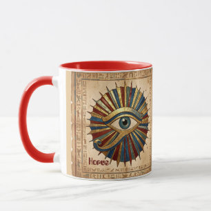 Mug Œil d'Horus personnalisé avec hiéroglyphes spiritu