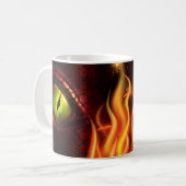 Mug Oeil Dragon Rouge & Feu Café Personnalisé Mug, Cou (Devant gauche)