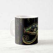 Mug Oeil égyptien de Horus sur les hiéroglyphes et le (Devant gauche)