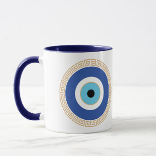 Mug Oeil mal grec dans la clé grecque