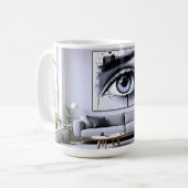 Mug Œil Noir Blanc (Devant gauche)