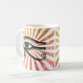 Mug Oeil Perdu De Horus Symbole Égyptien Retro Soleil (Devant gauche)