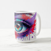 Mug Œil surréaliste vif (Devant droit)
