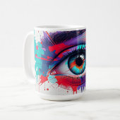 Mug Œil surréaliste vif (Devant gauche)