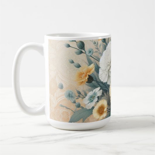 Mug Oeillets Pastel Orange et Blanc (Gauche)