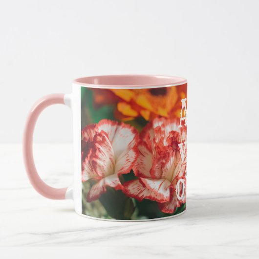 Mug Oeillets rayés et gerbera (Gauche)
