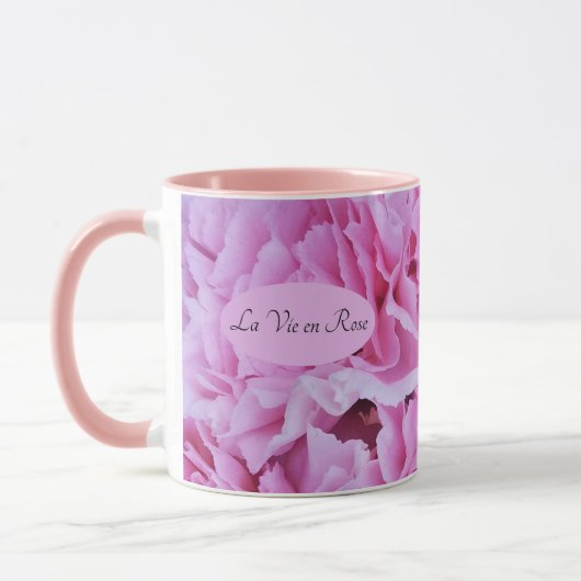 Mug Œillets roses La Vie en Rose (Gauche)