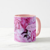 Mug Œillets roses La Vie en Rose (Devant droit)