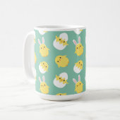 Mug OEuf de lapin de poulet pâque vert mignon (Devant gauche)
