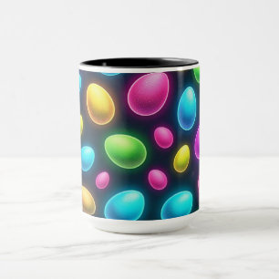 Mug Oeuf de Pâques/printemps de couleur vive/néon