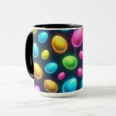 Mug Oeuf de Pâques/printemps de couleur vive/néon (Devant gauche)
