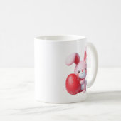 Mug Oeuf de retenue de lapin de Pâques 3D (Devant droit)