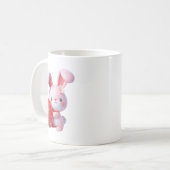 Mug Oeuf de retenue de lapin de Pâques 3D (Devant gauche)