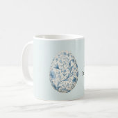 Mug Œuf floral bleu (Devant gauche)