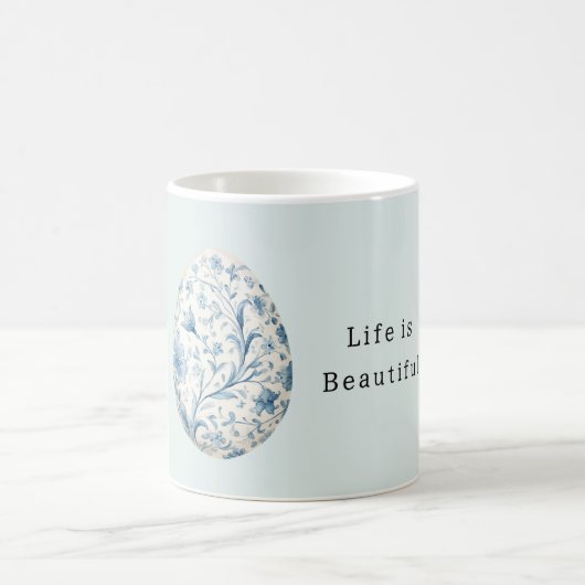Mug Œuf floral bleu (Centre)