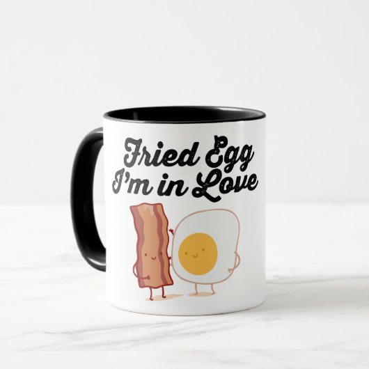 MUG OEUF FRIT JE SUIS AMOUREUX (Devant gauche)