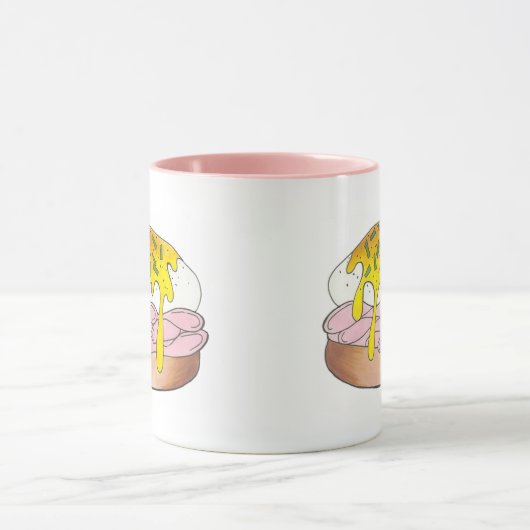 Mug Oeufs Benedict Petit Déjeuner Diner Nourriture Foi (Centre)
