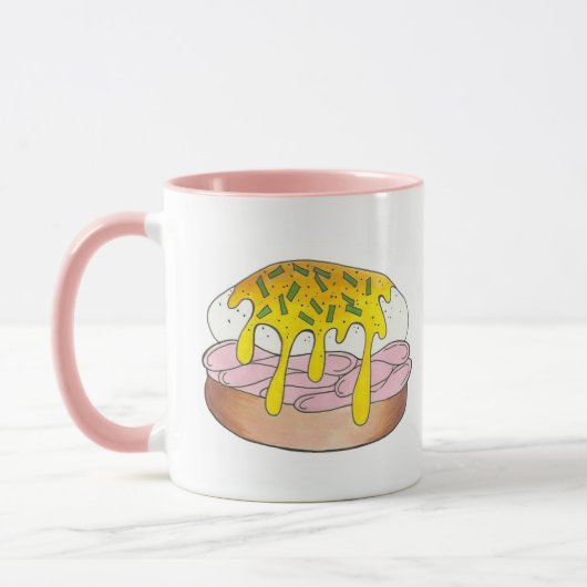Mug Oeufs Benedict Petit Déjeuner Diner Nourriture Foi (Gauche)