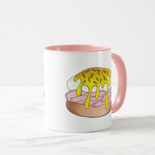 Mug Oeufs Benedict Petit Déjeuner Diner Nourriture Foi (Devant droit)
