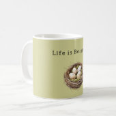 Mug Oeufs de nid d'oiseau verts (Devant gauche)