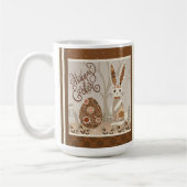 Mug Oeufs de Pâques Bunny Folk mignonne Votre Nom Insp (Gauche)
