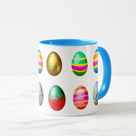 Mug Oeufs de Pâques colorés (Devant droit)