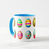 Mug Oeufs de Pâques colorés (Devant gauche)