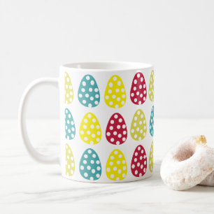 Mug Œufs de Pâques Colorés à pois Joyeuses Pâques