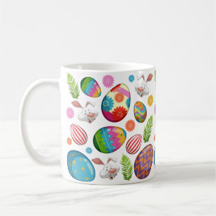 Mug Oeufs de Pâques Colorés Faces de Lapin-23172