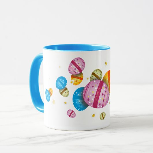 Mug oeufs de Pâques et fleurs d'oies (Devant gauche)