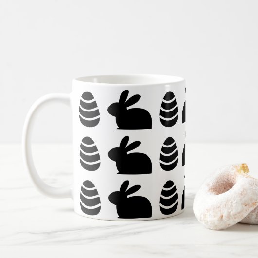 Mug Oeufs de Pâques Lapin de Pâques Joyeux Motif de Pâ (Avec donut)
