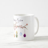 Mug Oeufs de Pâques sur la branche de floraison Joyeux (Devant droit)