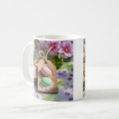 Mug Oeufs de Pâques sur table de jardin (Devant gauche)