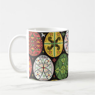 Mug Oeufs de Pâques ukrainiens, motif vintage.
