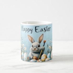 Mug Oeufs de peinture de lapin de Pâques mignons : Art