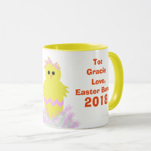 Mug Oeufs de poussin vert rose pâle de Pâques Gardiens