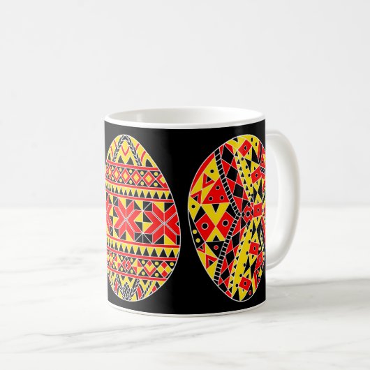 Mug Oeufs de Pysanki pâques (Devant droit)